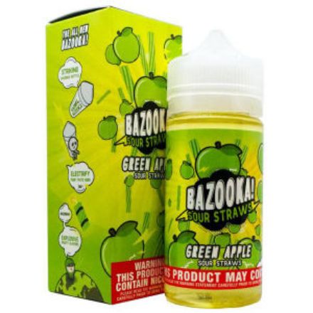 bazooka-sour-straws-green-apple-100ml-freebase