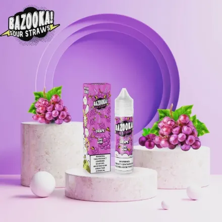BAZOOKA SOUR STRAWS GRAPE - FREEBASE